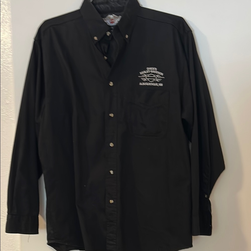 Harley-Davidson Black Casual Button-Down Shirt